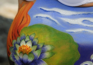 Body Painting – Embarazada – flor de loto (Maquillaje y Fotografia: Iratxe Irizar)